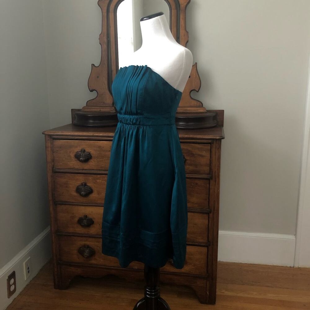 The Limited Teale Blue Strapless Dress, Size 6